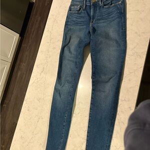 Blue Skinny Jeans with Faded Look